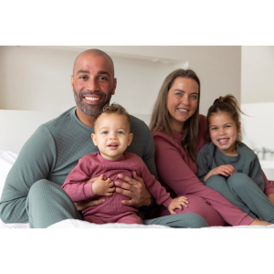 Wafelpyjama - Family Limited Edition zeegroen